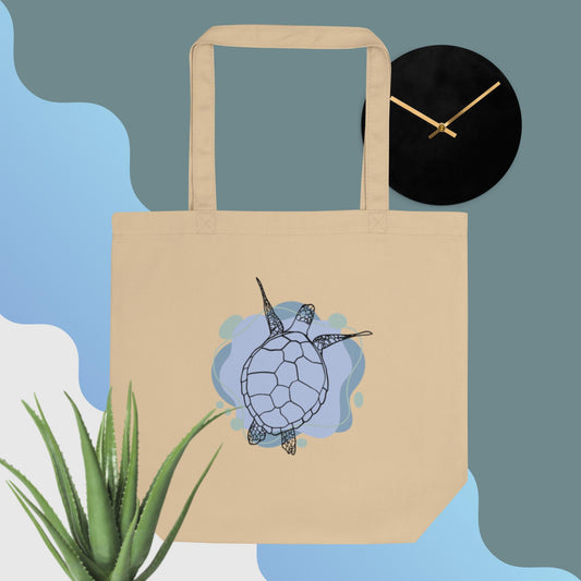 Minimalist Sea Turtle Tote Bag