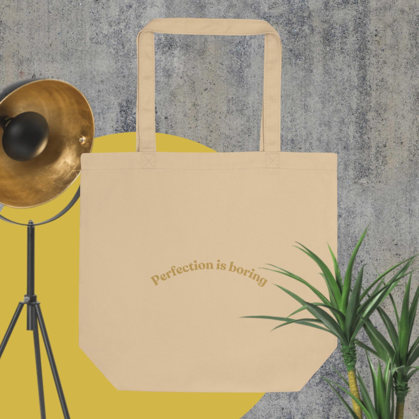 "Perfection is boring" - Minimalist Tote bag