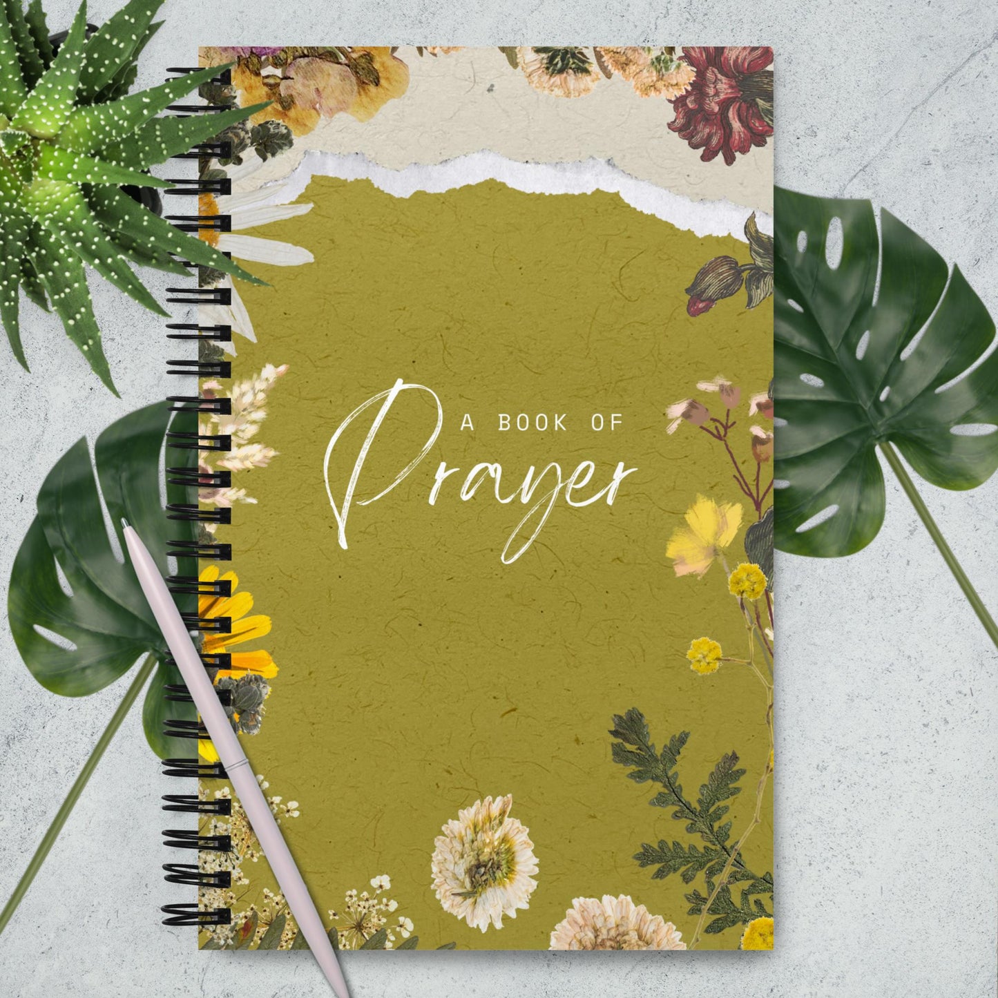 "A book of Prayer" - Floral Notebook