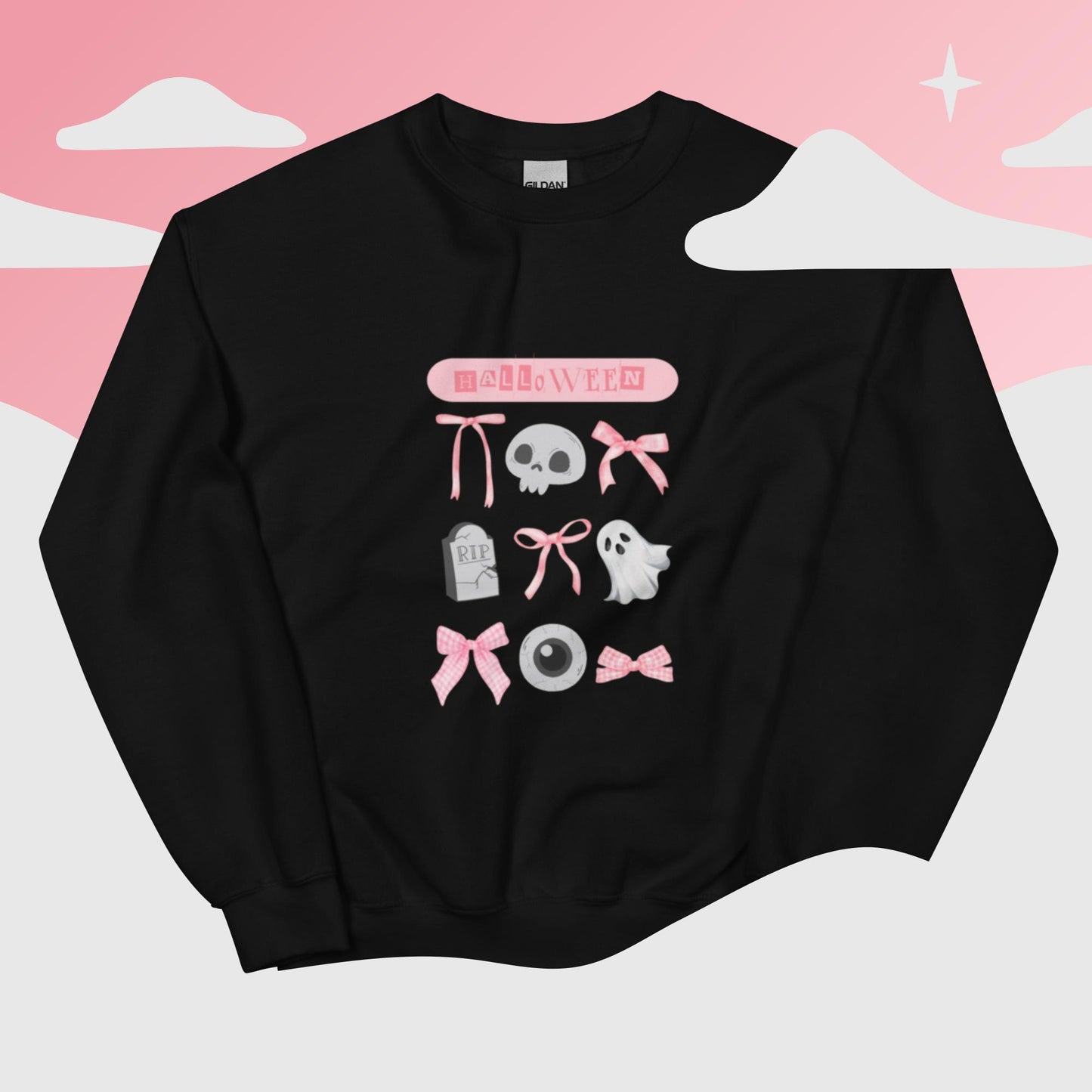 Pink halloween -sweatshirt