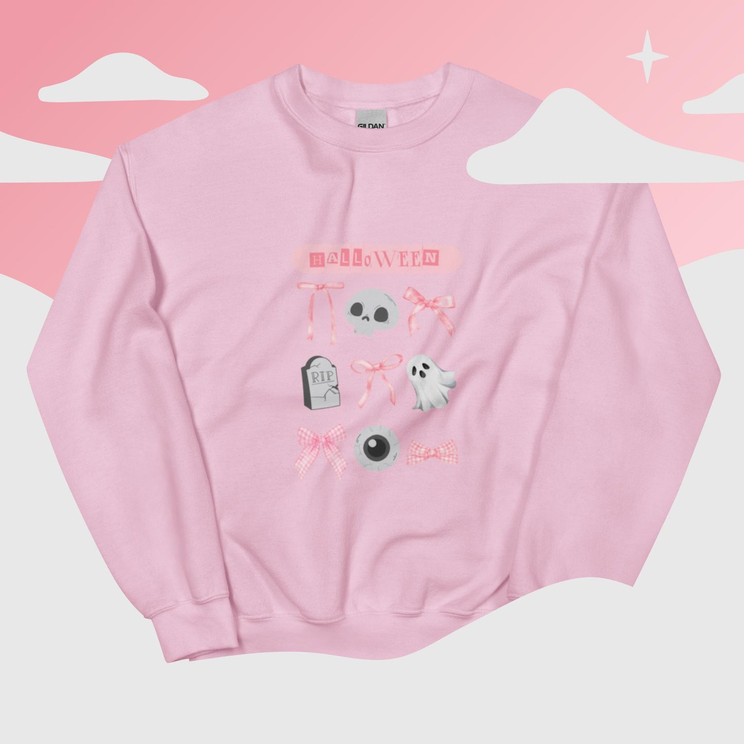 Pink halloween -sweatshirt