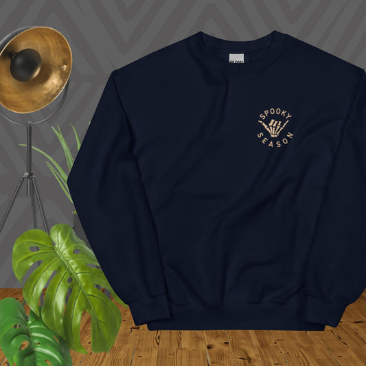 skeleton hand spooky season - sweatshirt