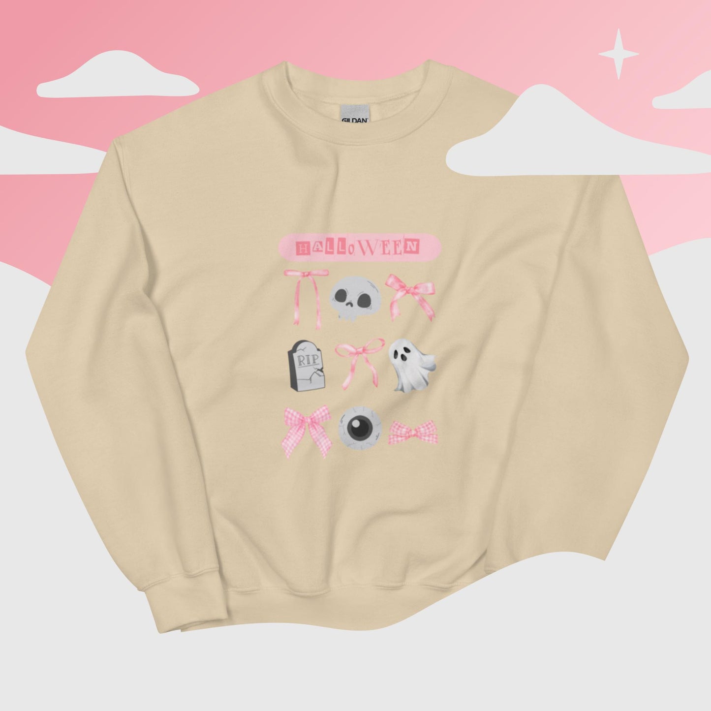 Pink halloween -sweatshirt