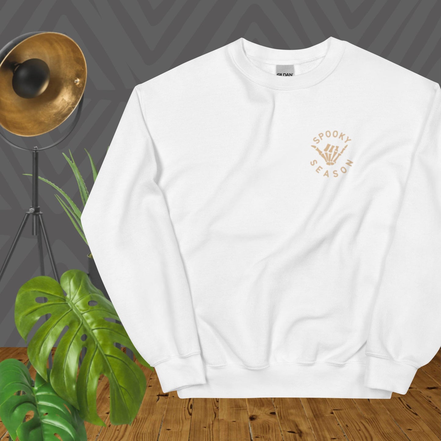 skeleton hand spooky season - sweatshirt